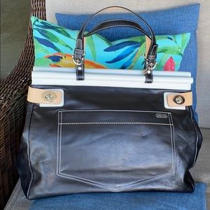 Coach Black & White Satchel Handbag/Purse